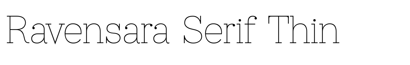 Ravensara Serif Thin